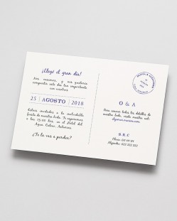 Convite de casamento "Postal Urban"