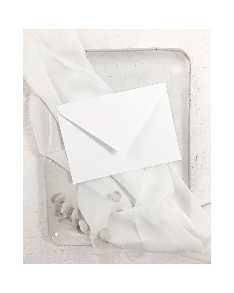 Envelope Branco Neve B6 para convites de casamento