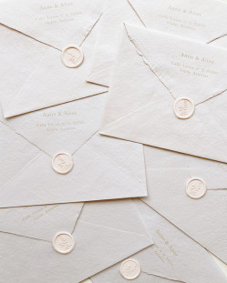 Envelope Vintage Rosa feito à mão para Convites de Casamento