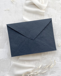 Envelope Premium Azul Escuro feito à mão para Convites de Casamento