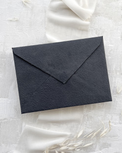 Envelope Preto Premium feito à mão para Convites de Casamento