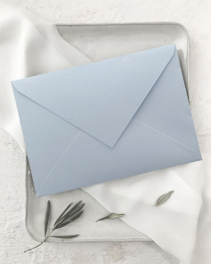 Envelope Azul Claro para Convite de Casamento